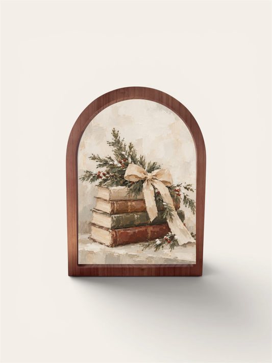 Vintage Books & Winter Greens, Arch | Christmas 2026