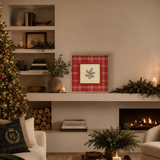 Cranberry Plaid Holly