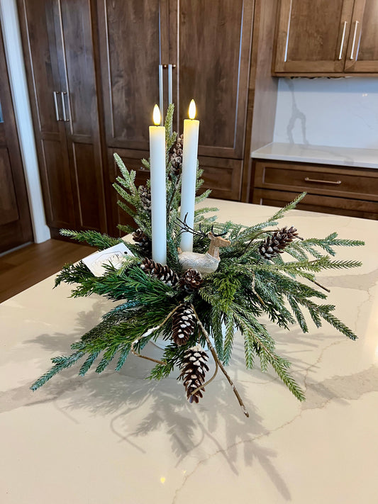 Deer with Candle Arrangement
