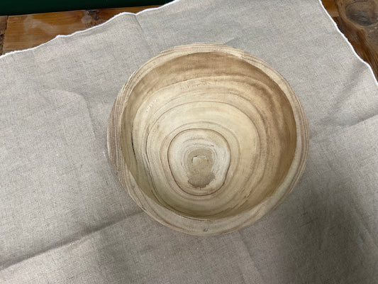 8" PAULOWNIA WOOD BOWL
