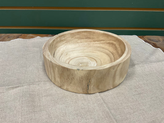 8" PAULOWNIA WOOD BOWL
