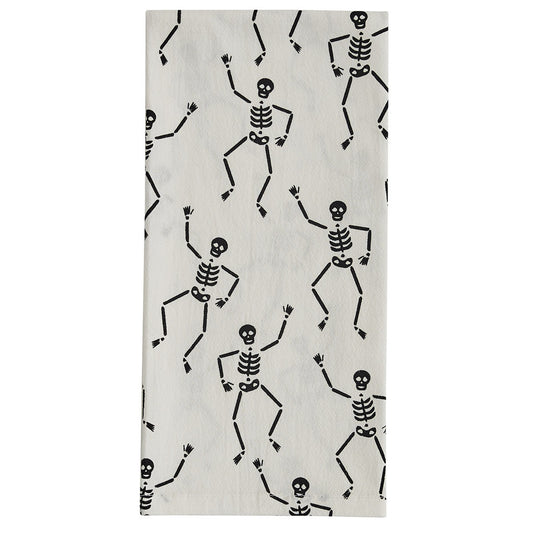 Skeletons Flour Sack Printed Dishtowel