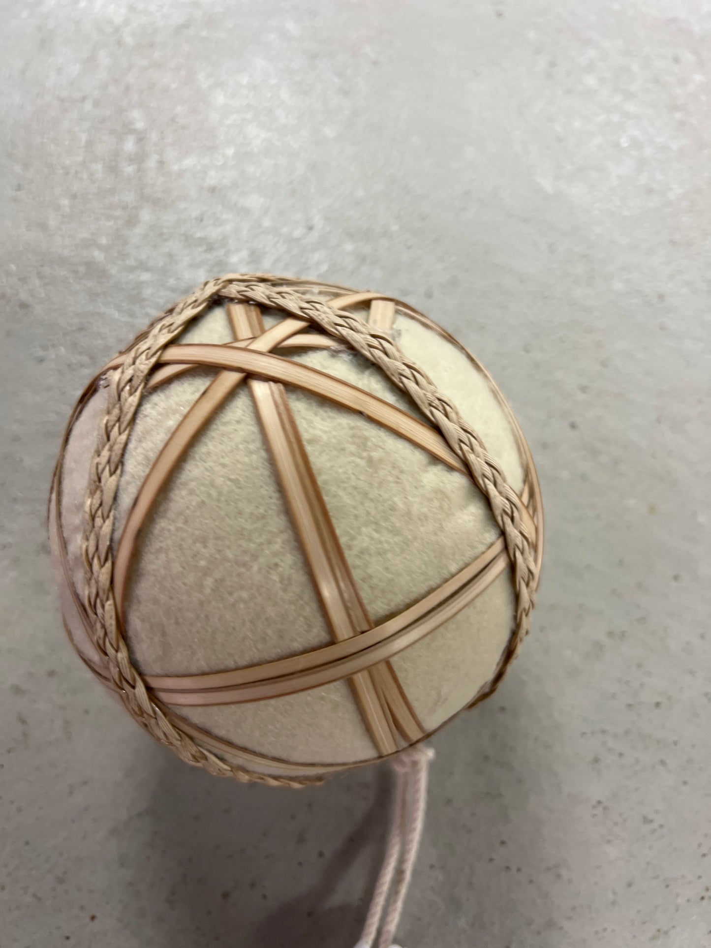 4.5" Rattan Felt Ball Ornament