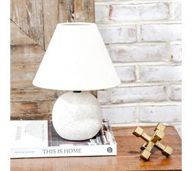 10.8" White Ceramic Lamp