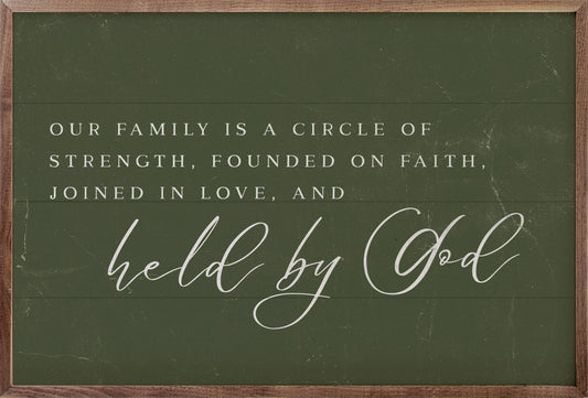 Held By God Green