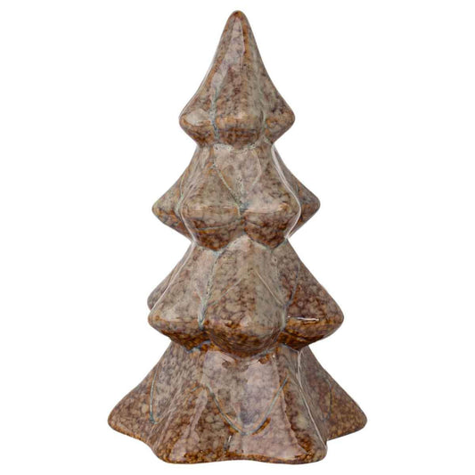 8.25" Whimsy Brown Ceramic Tree Chiristmas Decor