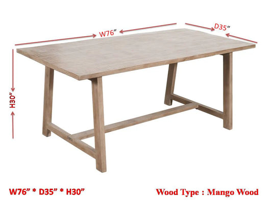 76" McClaren Dining Table