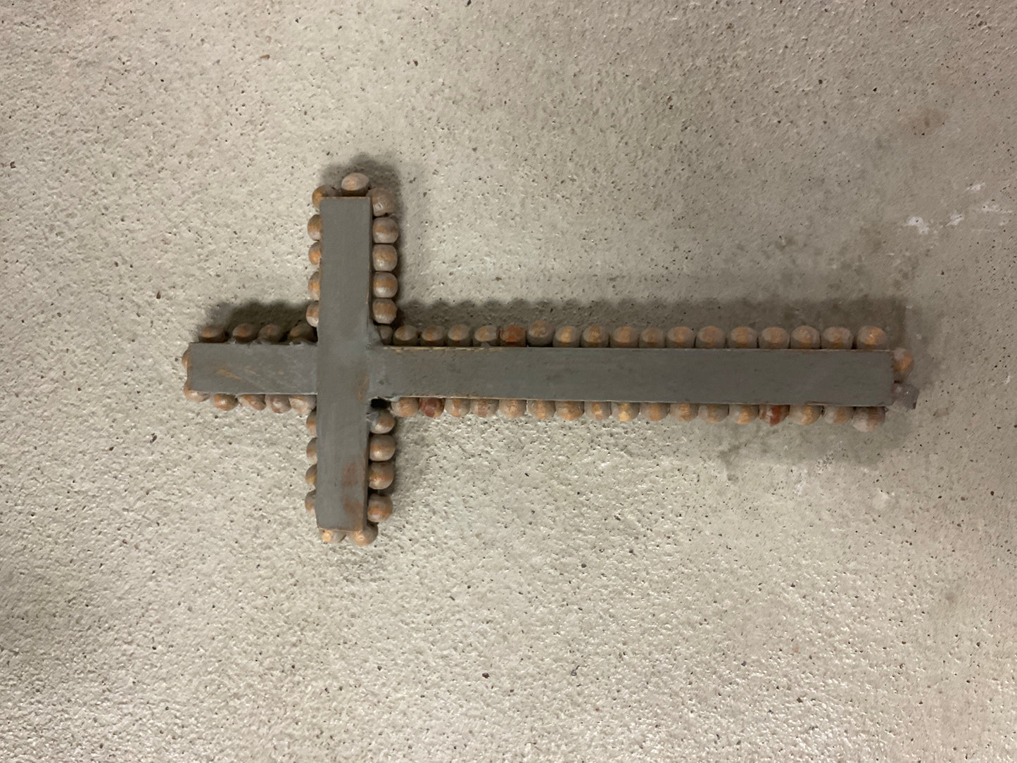 Medium Beaded Wood Cross