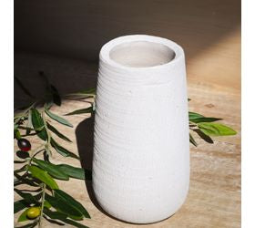 9.6" White Vase