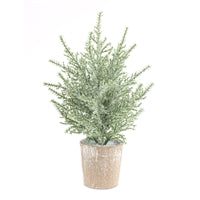 12" Potted Icy Pine Tree
