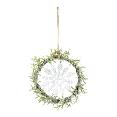 Mini Wreath with Snowflake 7.5