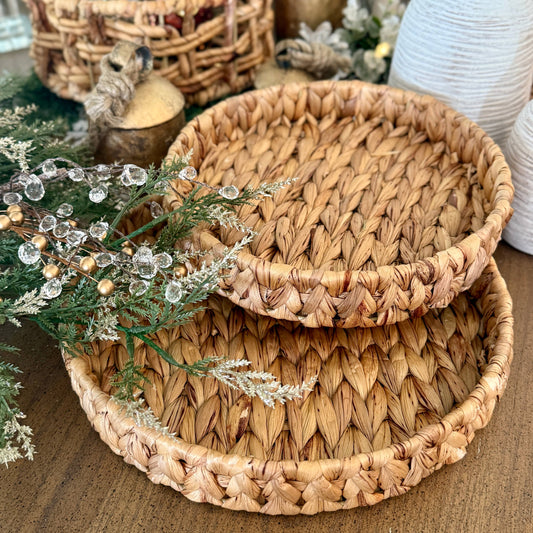 WG-1002 - Round Water Hyacinth Trays