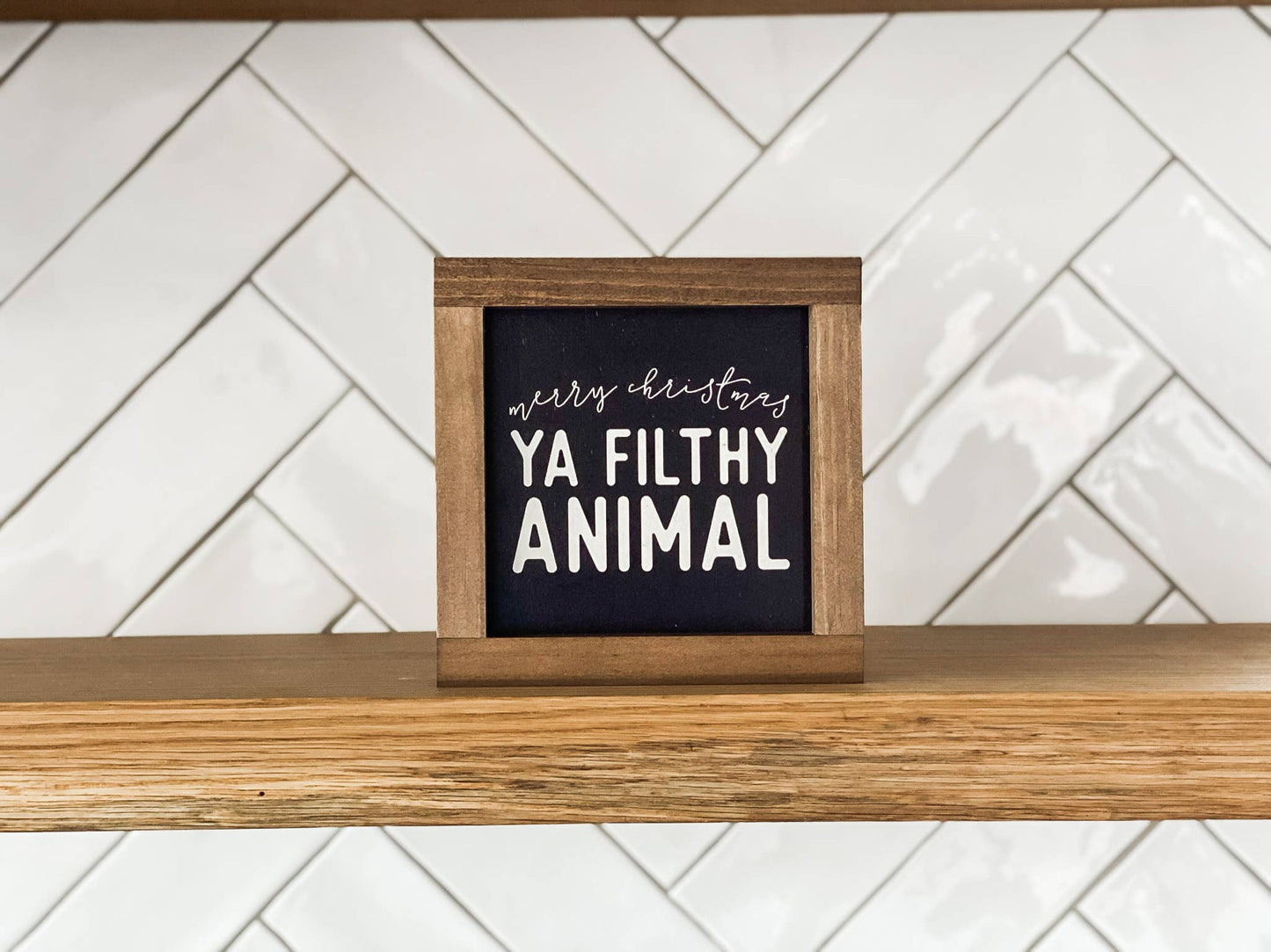Merry Christmas Ya Filthy Animal | Christmas Wall Decor