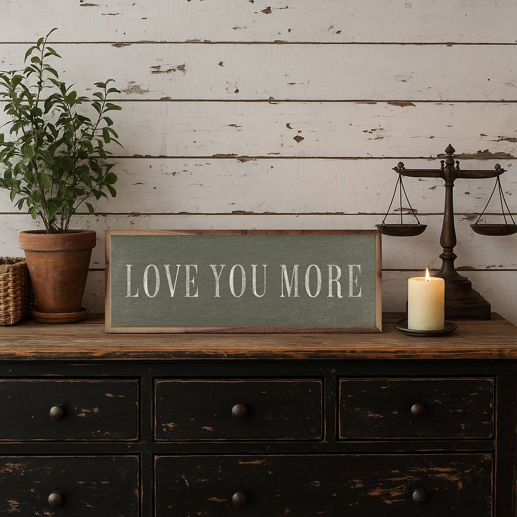 Love You More Capitalized Green