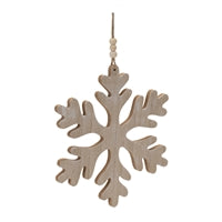 Snowflake Ornament 8"H Wood