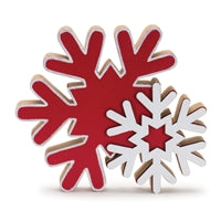 Snowflake 6.5"H Wood