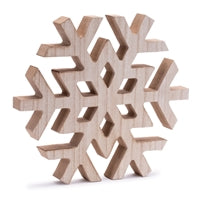 Snowflake 12"D Wood