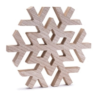 Snowflake 9"D Wood