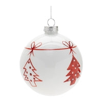 Tree Red/White Ornament