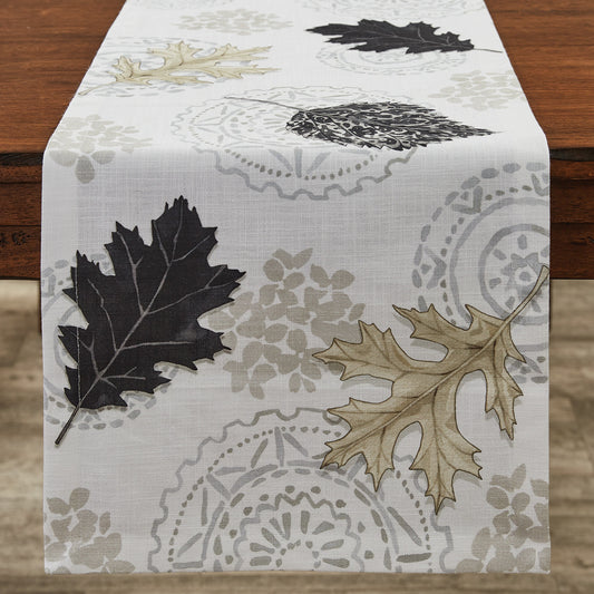 15x72 Farmhouse Leaves Table Runner