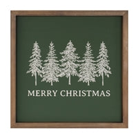Merry Christmas Tree Frame 14”SQ MDF/Wood