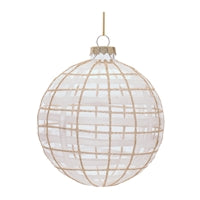 Ball Ornament 4”D Glass
