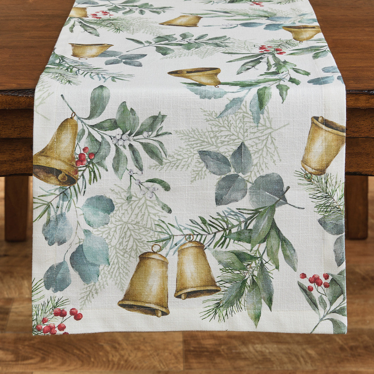 54" BELLS OF CHRISTMAS TABLE RUNNER