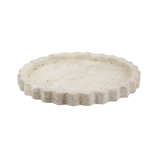 D12x1.5" Decorative Tray - Beige
