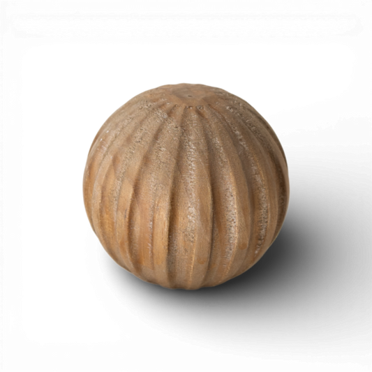 PN102 Pine Wood Orb Brown 4"  PK6