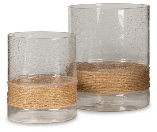 Glass with Jute Candle Holder