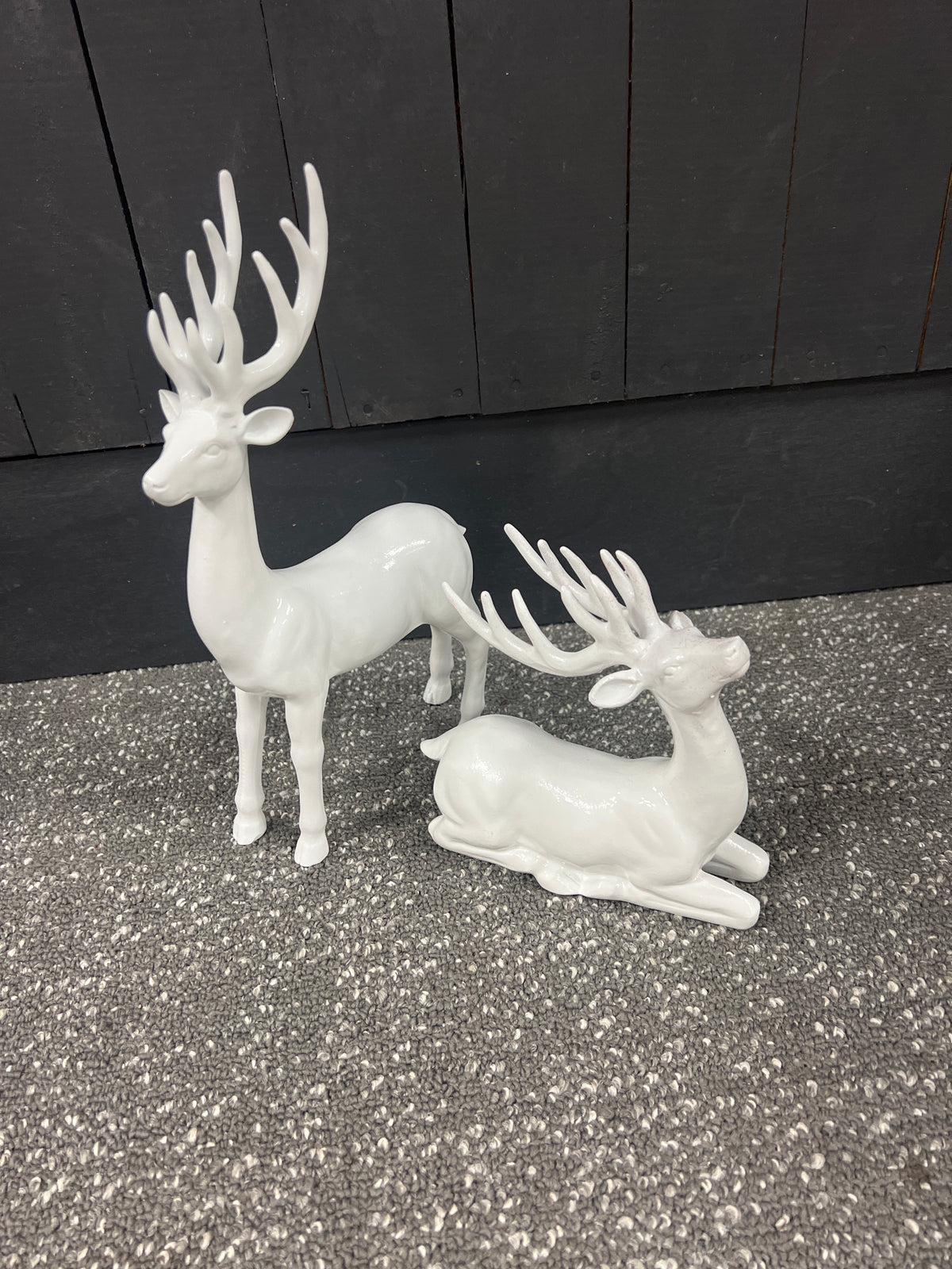 Resin Shiny White Deer
