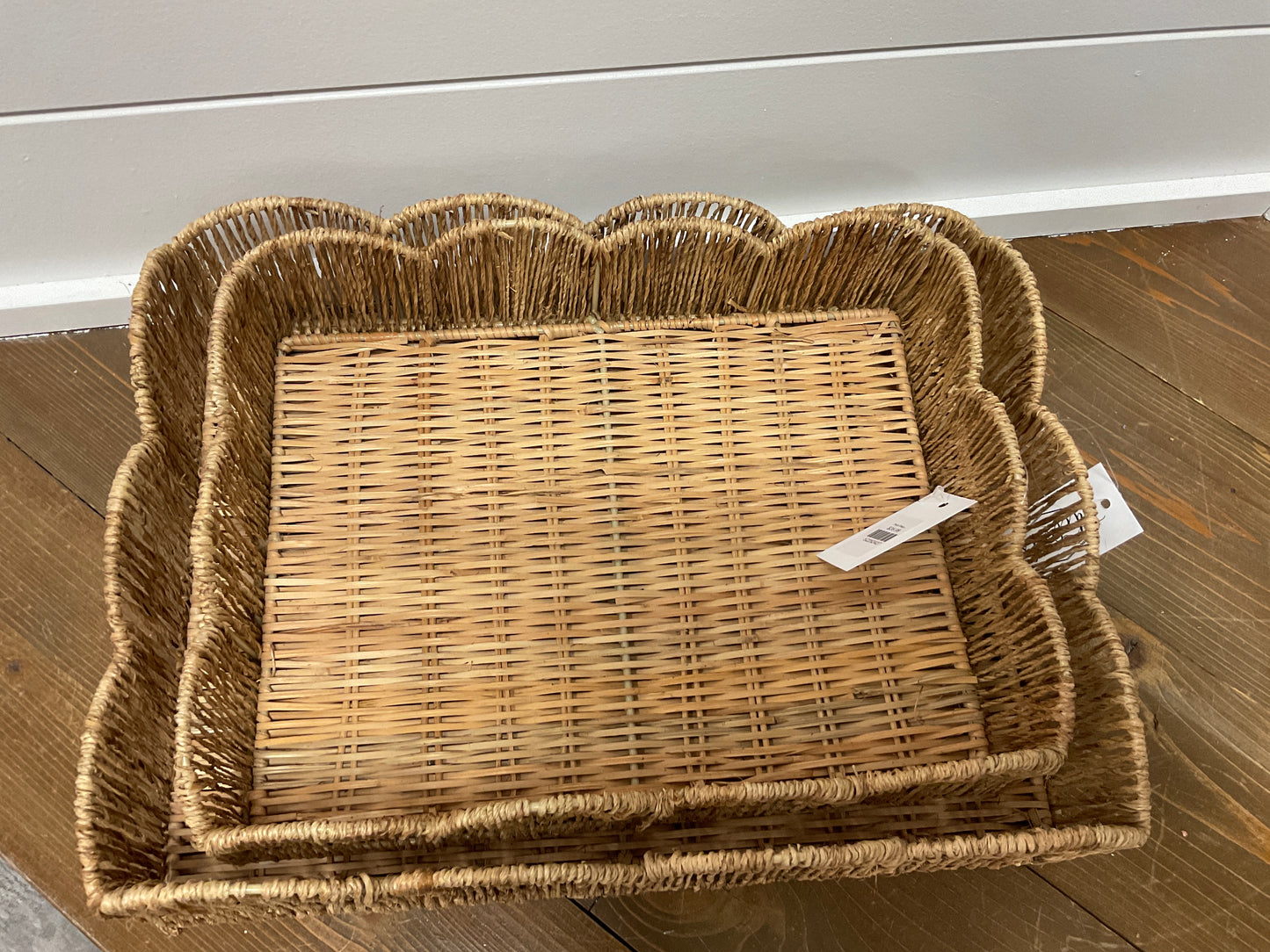 Petal Shape Rectangular Trays, Natural
