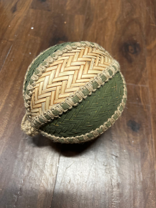 Woven Reed Ball Ornament