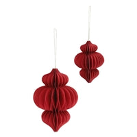 Red Paper Finial Ornaments