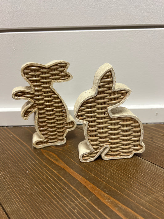 Resin Woven Flat Bunny