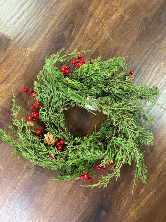 Pine & Berry Wreath 17.5