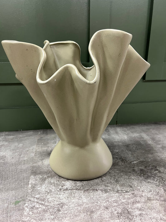 11-1/4 Stoneware Vase Sage Color