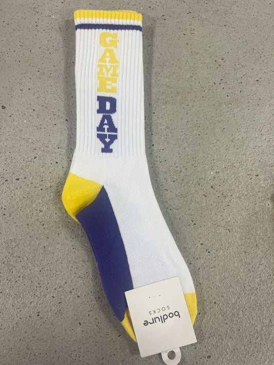 GAME DAY Purple/Yellow Socks