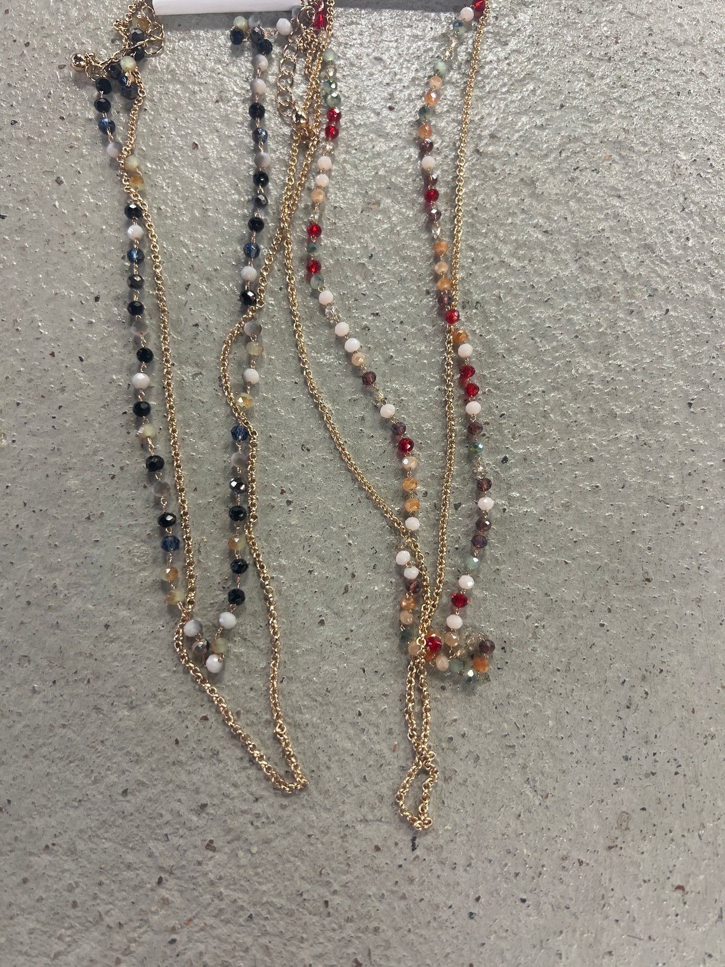 Gold Chain & Beaded Necklace