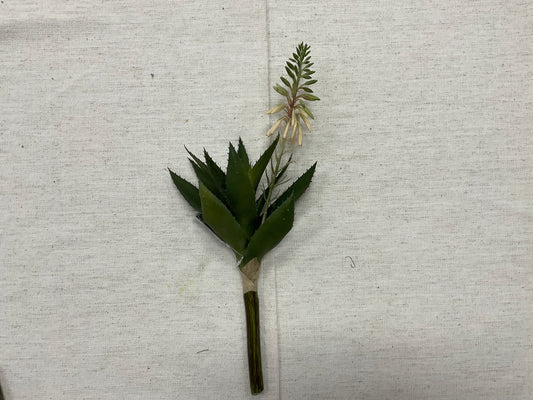 15" Blooming Agave Pick WH/GR