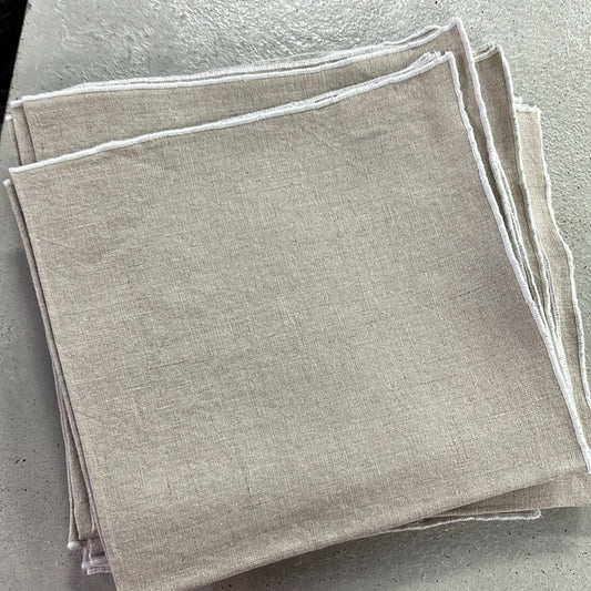 Natural Stonewashed Border Napkin