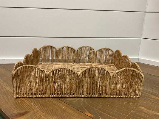 Petal Shape Rectangular Trays, Natural