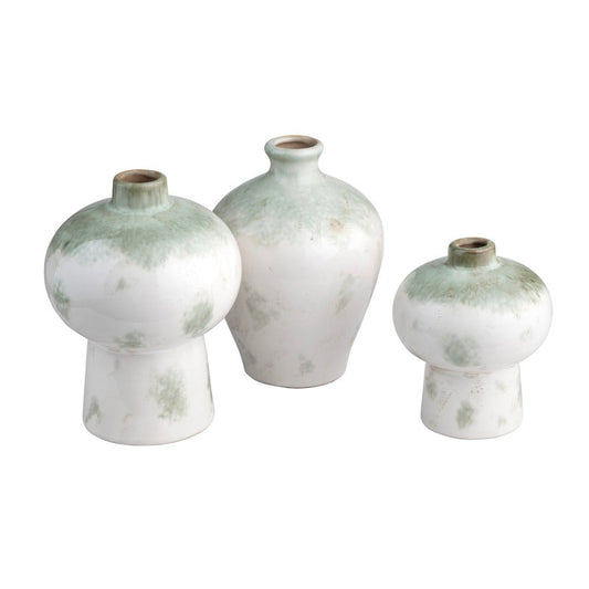 Green/White Ceramic Vases