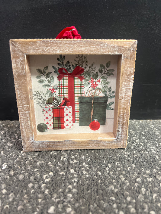 Christmas Greenery Sign Ornament