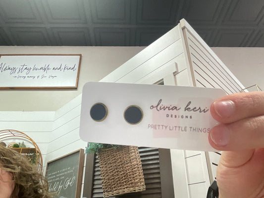 Leather Circle Earring