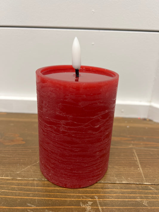 4" LED Red Candle