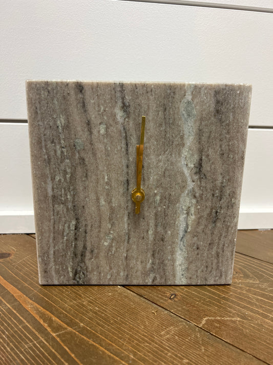 Light Travertine Marble Table Clock