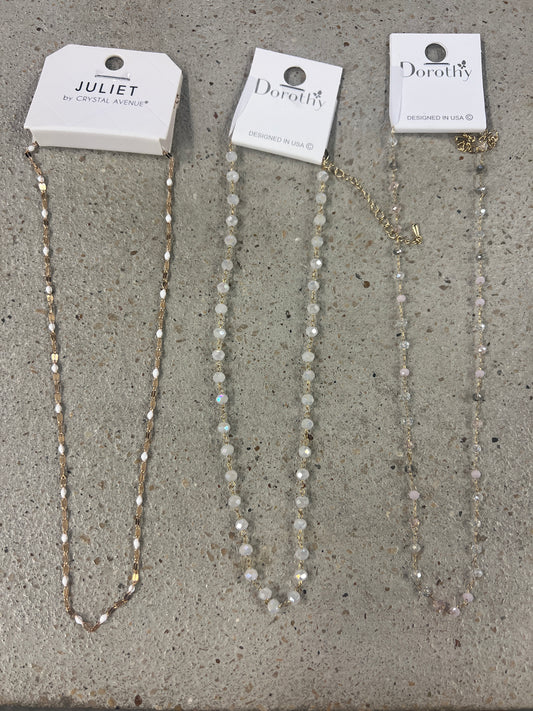 Asst Beaded Gold Necklace