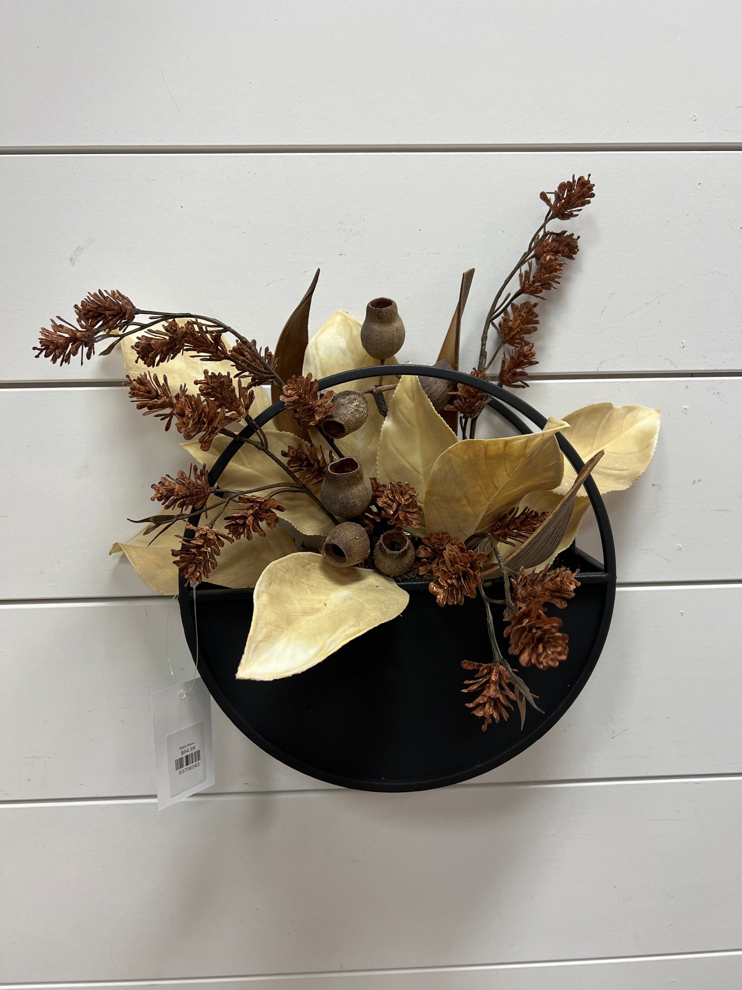 Black Round pocket with Fall Foliage