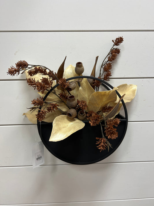 Black Round pocket with Fall Foliage